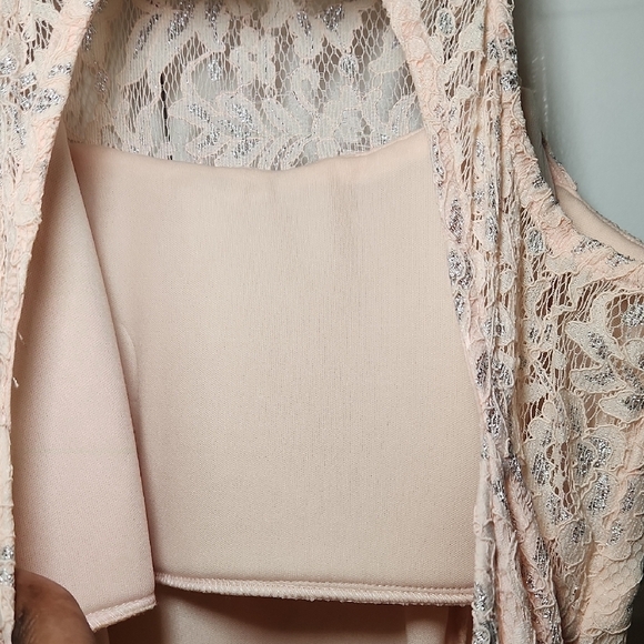 Sequin Hearts Light Pink Lace Maxi Dress - Picture 8 of 8